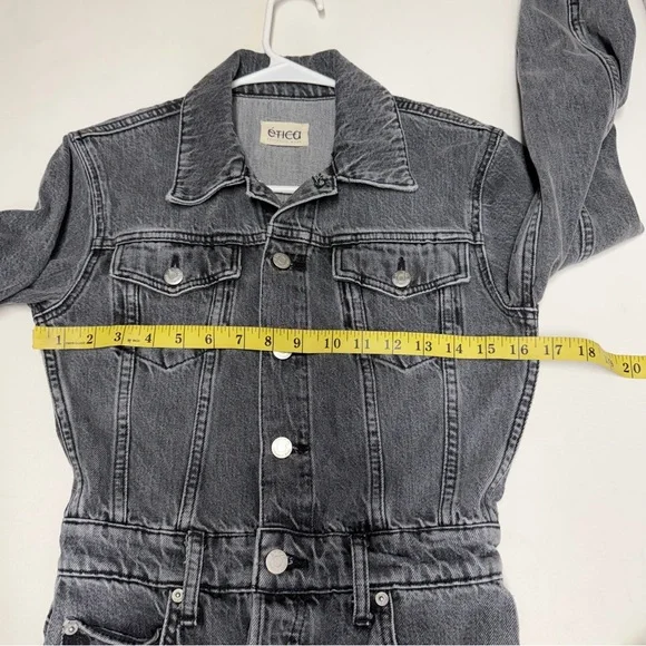 Etica Grey Denim Shirt Dress long sleeves size XS - Picture 5 of 11